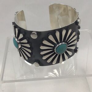 925 silver and turquoise cuff bracelet